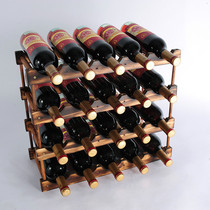 Jinggood wine rack European creative red wine rack display rack wine cabinet solid wood wine bottle rack stacked shelf E63