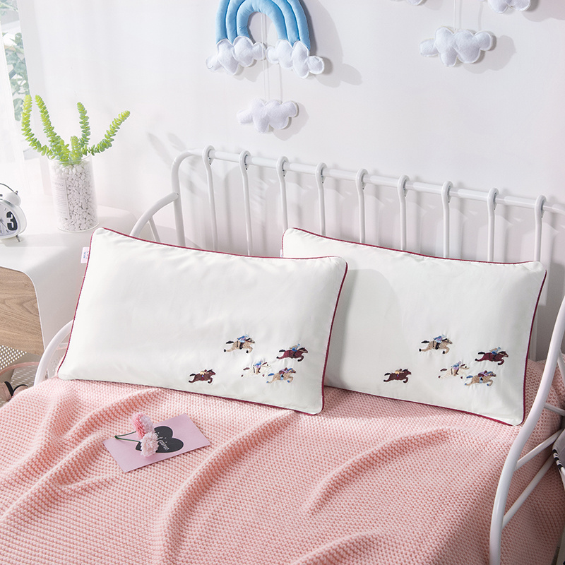 Áo dài bằng vải cotton satin thêu dài 60s cho trẻ em hoạt hình gối bông 30x50cm cho bé mùa hè 40 * 60 goi om