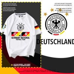 2024 European Cup Germany Team Uniform German Kroos Football Fan Uniform Short-Sleeved T-Shirt for Men and Women Pure Cotton Half-Sleeve