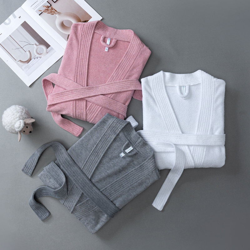 Hotel Bathrobes for Men and Women, Towel Bathrobes, Summer Short-Sleeved Bath Towel-Style Nightgowns, Absorbent and Quick-Drying, Spring and Autumn, All Year Round, Couple Style