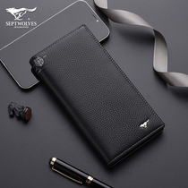 Seven Wolves Mens Wallet Mens Mens Leather Money Clip 2021 New Head Layer Soft Bull Leather Leather Clips