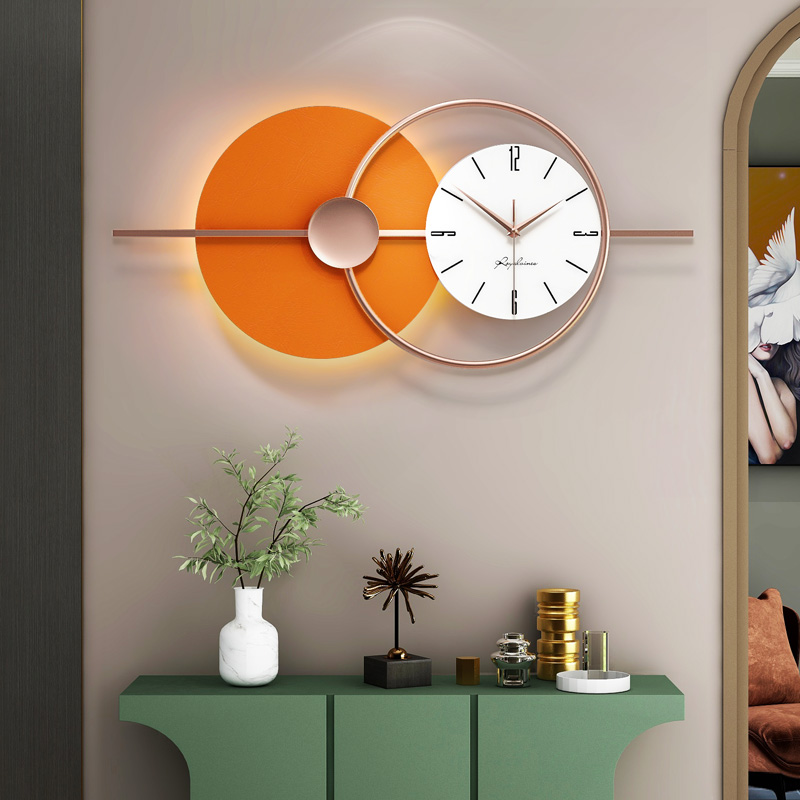 Clock wall clock living room light luxury modern simple decoration fashion creative restaurant wall clock net red art hanging watch