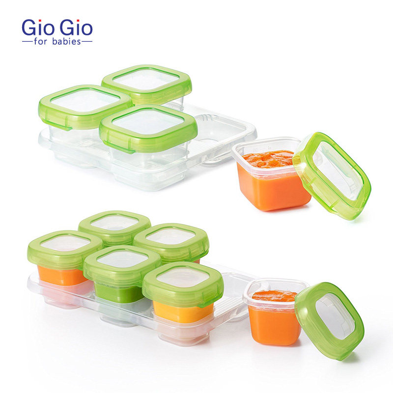 婴儿辅食盒冷冻盒密封保鲜盒非玻璃硅胶外出宝宝零食储存盒分装盒