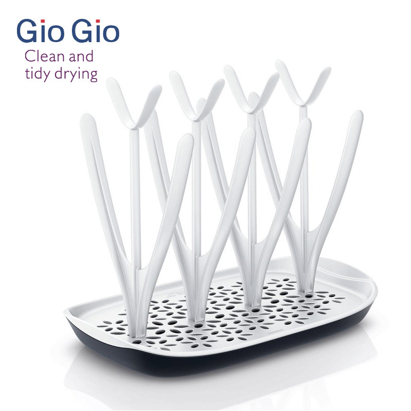 GioGio奶瓶架晾干架干燥架沥水架奶瓶收纳箱收纳盒婴儿晾奶瓶架子