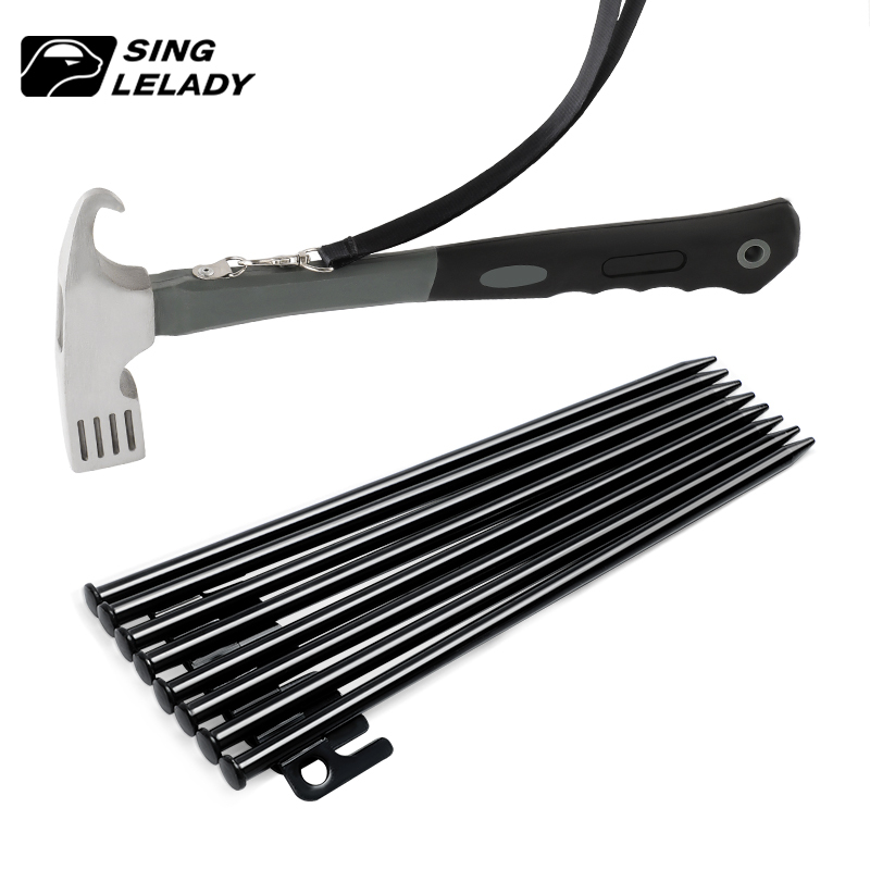 Camping Hammer, Tarp Peg Hammer, Fixing Hammer, Outdoor Multi-Tool, Beach Camping Tent Hammer, Peg Hammer