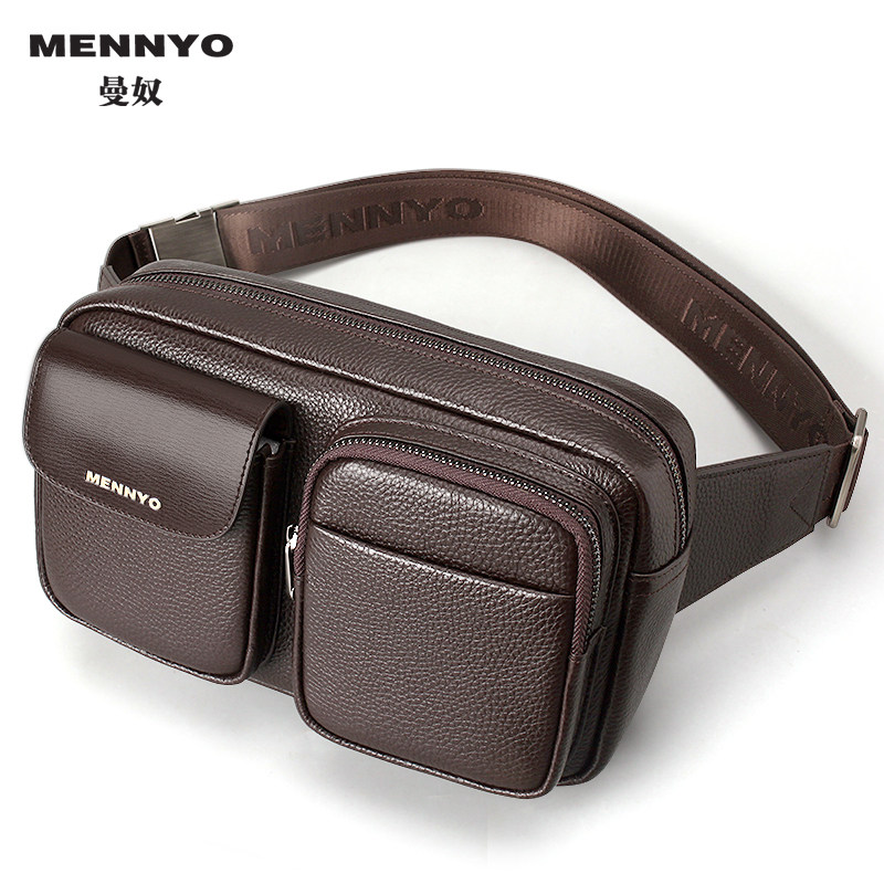 Manu Waist Bag Men's Messenger Bag Men's Shoulder Bag Large Capacity Chest Bag Handmade Cowhide Genuine Leather Mobile Phone Bag Clearance