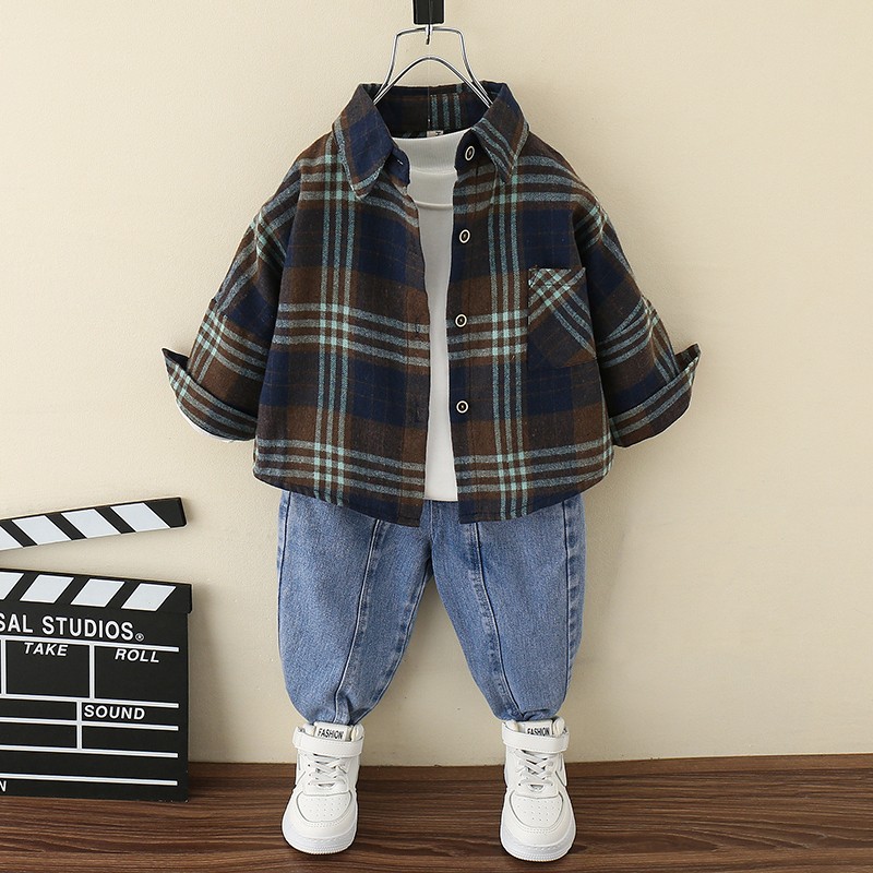 Children's clothing bowl dress 2023 new childhood handsome baby mesh red - gas boy clothes spring and autumn tide