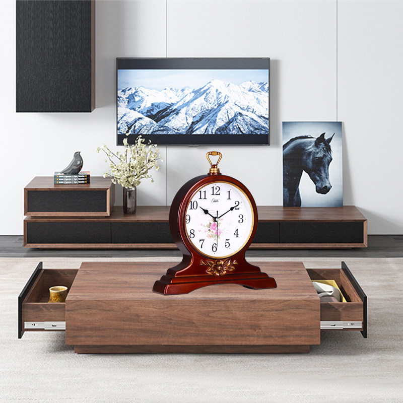 Будильник никель. Ретро часы. Небольшие часы на стол. Часы деревянные настольные. Table clock.