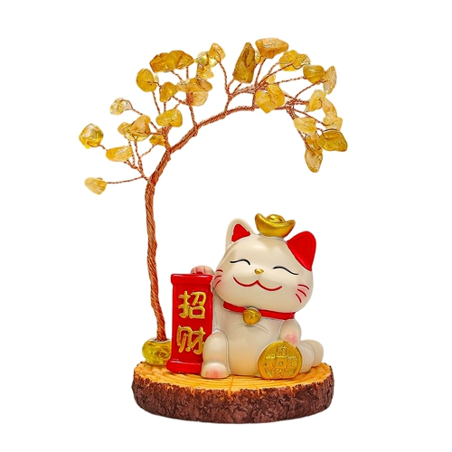 Целебное денежное дерево, украшения для счастливого кота, домашняя гостиная, офисный рабочий стол, аксессуары для рабочего места, небольшие украшения