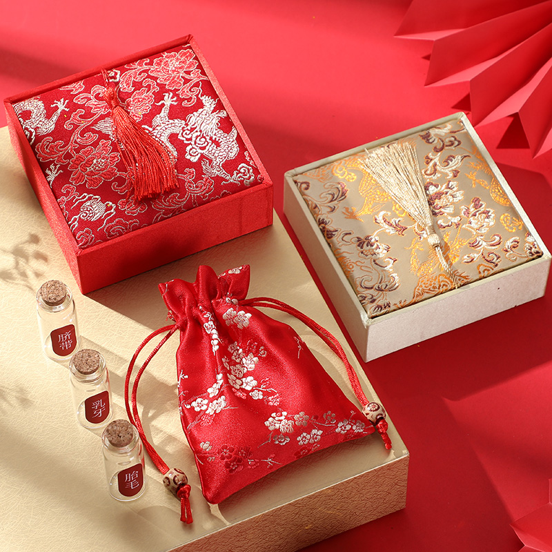 Baby fetal hair preservation bottle umbilical cord collection box fetal hair storage peace blessing bag baby souvenir making