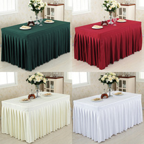 Sign in the skirt exhibition table set desk meeting table cloth table dress hotel custom fabric rectangle