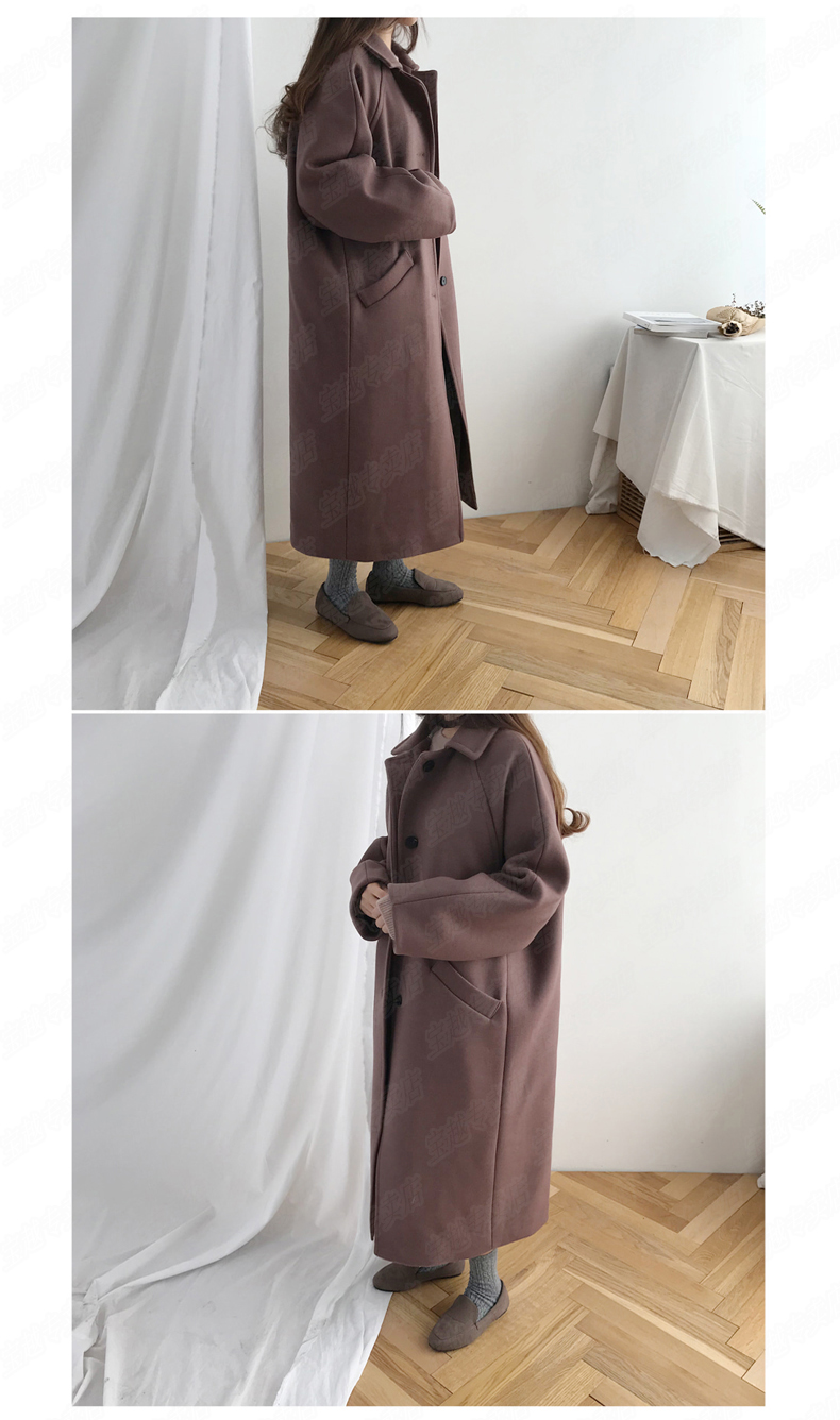 Áo khoác nữ mùa đông rộng rãi, dài đơn lẻ, áo khoác len mới mùa đông cộng với áo khoác cotton nữ dày áo khoác đẹp