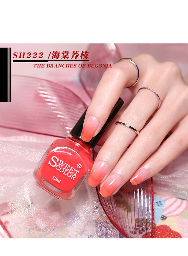 Màu sơn móng tay ngọt ngào nữ gradient vô vị kéo dài hoa hồng gai cô gái nói dối nàng tiên cá NET đỏ - Sơn móng tay / Móng tay và móng chân nail màu hồng