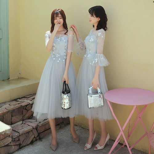 Платье подружки невесты, длинное вечернее платье, средней длины