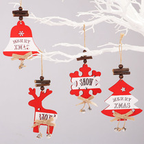  Nordic simple Wooden Christmas Decoration Charm Pendant Tree Elk Christmas Pendant Charm Christmas decoration