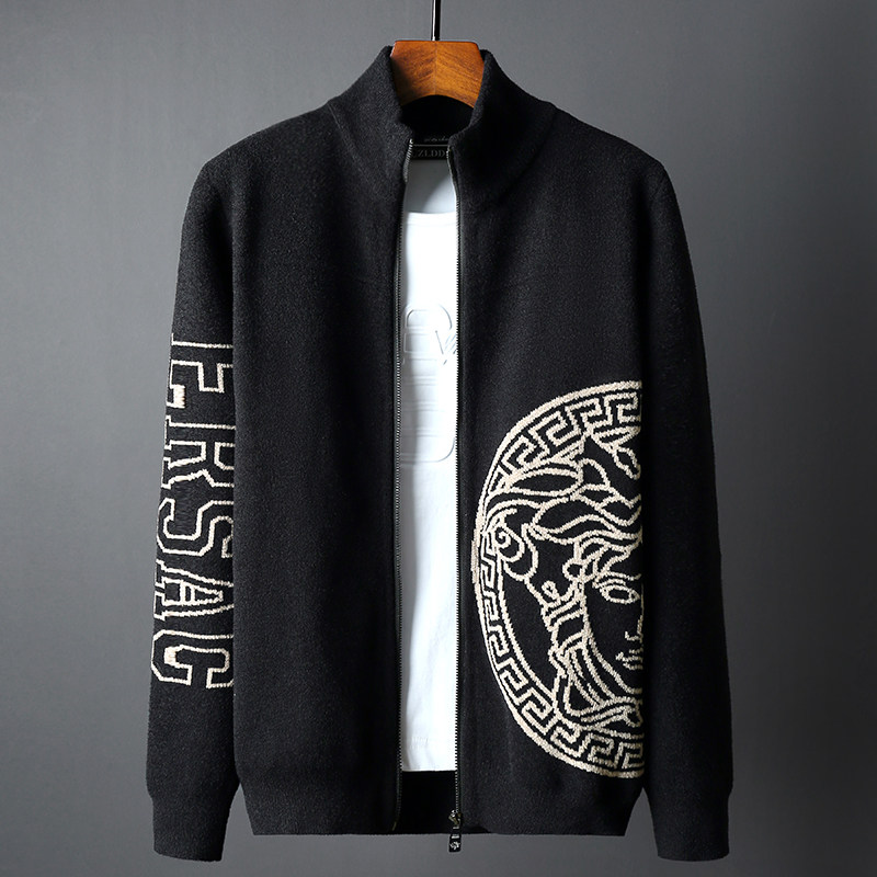 AA Medusa Sweater Man's Imitation Water Mink Cardiff Ca N't Afford The New Needling Cardiovert Korean version Tide Spring Jacket