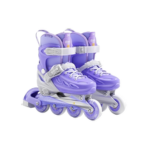 Little champion skates childrens roller skates eight-wheel full flash PU roller skates beginner skates for boys and girls