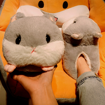 2021 New Winter Cute Plush Couple Cotton Slippers Bag with Home Indoor Warm Home Fur Shoes Women