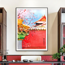 The snow cross stitch 2022 the Palace Museum 2022 new line embroidered atmosphere full embroidered Chinese wind living room bedroom scenery simple handmade