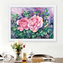 Meet the Rose Cross embroidered 2022 new line embroidered atmosphere living room New hand simple handmade bedroom with embroidered embroidery