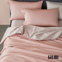 GUJIU 60 pure cotton satin single bed Single duvet cover Single piece plush cotton Double bed four-piece set of cotton