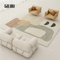 GUJIU Abstract line art carpet Japanese living room light luxury senior ins wind Bedroom whole floor non-slip mat