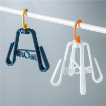 Simple sandal rack multifunction free-to-punch plastic hook sunstand for home rotatable folding and drying rack hanger