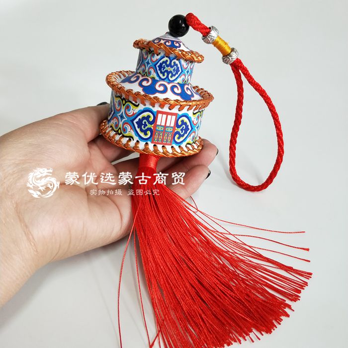 Mongolian characteristic crafts double-layer yurt shape pendant car hanging 6 pieces can be approved in large quantity