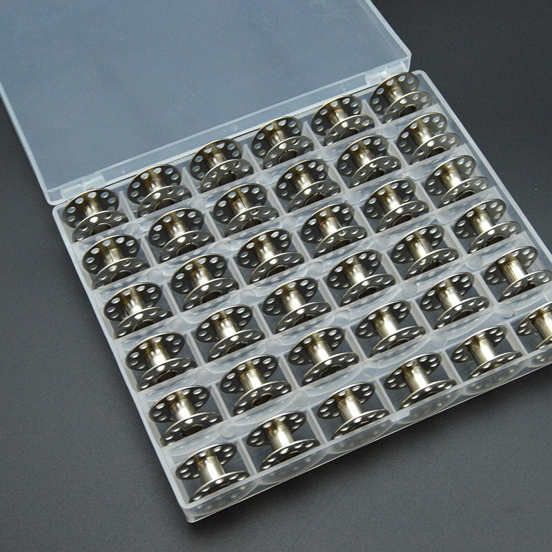 25/36/50-Compartment Transparent Plastic Metal Bobbin for Household Electric Sewing Machine Accessories, Bobbin Box, Storage Box, Lock Core 25/36/50-Compartment Transparent Plastic Metal Bobbin for Household Electric Sewing Machine Accessories, Bobbin Box, Storage Box, Lock Core
