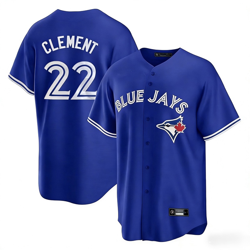 Toronto Blue Jays Toronto Blue Jays 22 # Clement Men's Jersey Embroidered Baseball Uniform Toronto Blue Jays Toronto Blue Jays 22 # Clement Men's Jersey Embroidered Baseball Uniform