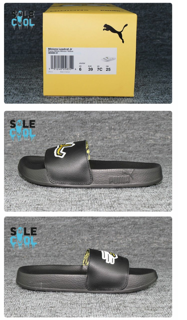 Hummer / Puma x Minion Leadcat Jr Xiao Huangren Beach Dép nữ giản dị 365085-01 - Dép thể thao dép yeezy