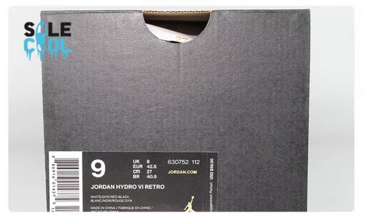 Nike AIR JORDAN HYDRO VI AJ6 Joe 6 dép thể thao và giải trí 630752-112 dép gucci nam