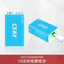 CFAY new USB9V rechargeable battery remote control universal meter multimeter wireless microphone alarm 9 volt battery