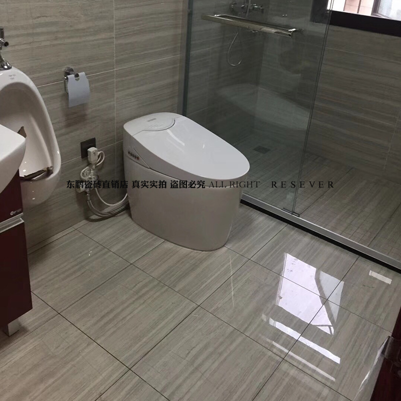 Dongpeng ceramic tile gray wood grain full cast glaze floor tiles 800 800 living room bedroom floor tiles imitation wood grain tiles FG803024