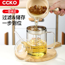 German Ccko Filter Oil Pot Filter Oil God Glass Large Capacity Leakproof Kitchen Oil Storage Tank Jug Filter Oil Residue Oil Bottle