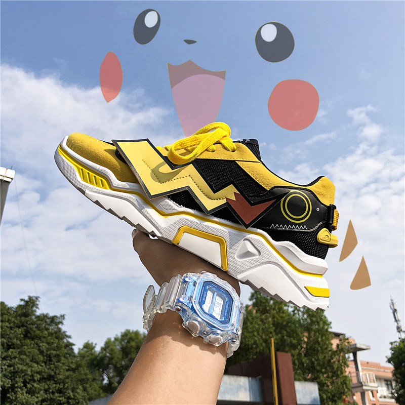 Spring 2021 new ins dad shoes tide shoes men's Korean version of casual sports mesh breathable anime joint men's shoes
