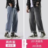 Брендовые штаны, трендовые джинсы, свободный прямой крой