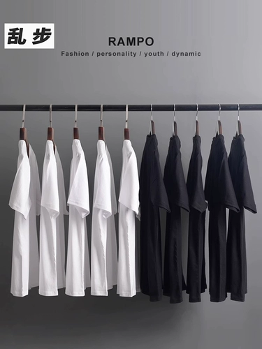 Хлопковая базовая приятная телу белая цветная футболка с коротким рукавом