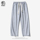 ໂສ້ງຂາສັ້ນ waffle sweatpants ຜູ້ຊາຍລະດູຮ້ອນ ins trend ວ່າງ drape trousers hip-hop versatile ກາງເກງກິລາຊື່