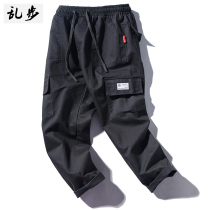 Overalls mens trendy brand pants Korean version of the trend loose straight casual ankle-length pants mess autumn new trousers