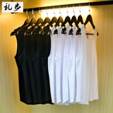 Хлопковый летний однотонный мужской спортивный жилет для спортзала