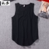 Quần cotton nam treo băng rộng dài đoạn liền màu vest châu Âu và Mỹ dạo phố xuân hè cao cấp lấy áo không tay dưới đáy triều - Áo vest cotton áo phao lông vũ Áo vest cotton