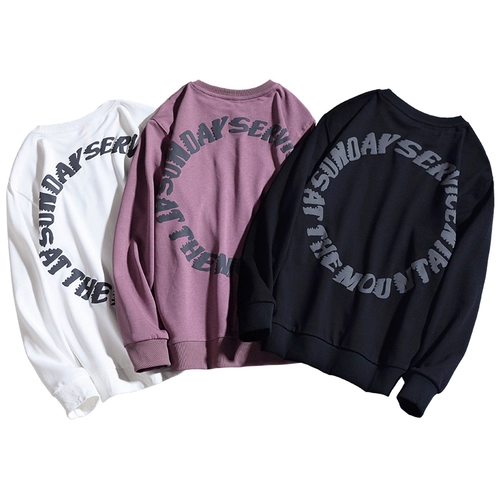 Ретро свитшот в стиле хип-хоп для отдыха, парная одежда для влюбленных, лонгслив, европейский стиль, оверсайз