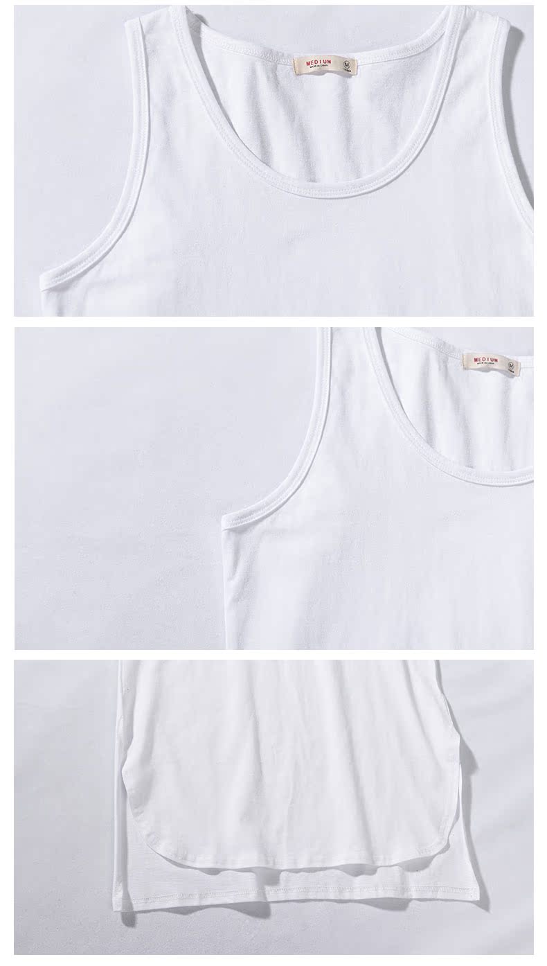 High street dance thủy triều thương hiệu thể thao cotton mồ hôi vest nam thoáng khí tay áo ngắn ngắn dài dài phần hip hop đáy áo khoác vest nam