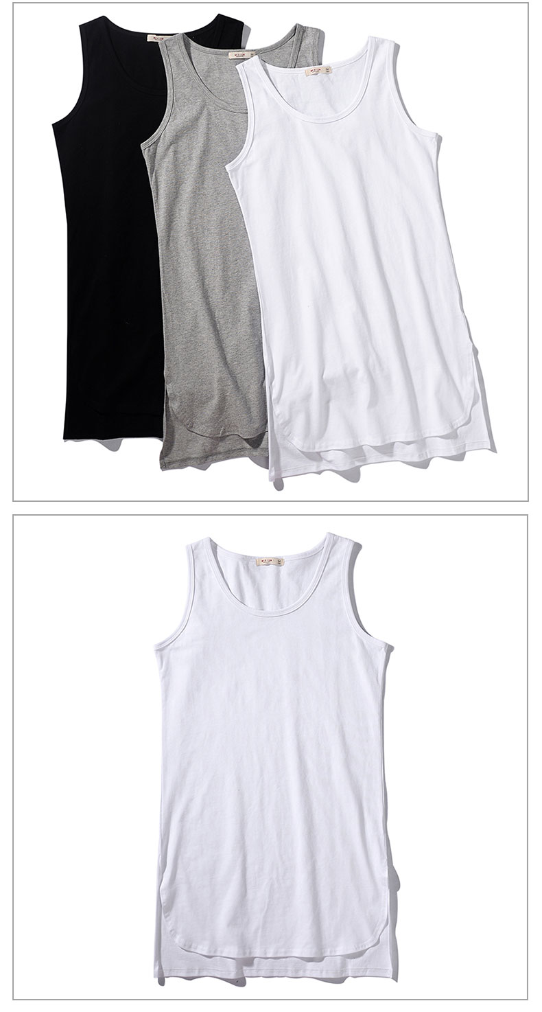 High street dance thủy triều thương hiệu thể thao cotton mồ hôi vest nam thoáng khí tay áo ngắn ngắn dài dài phần hip hop đáy áo khoác vest nam