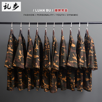 Street Tide Rock Camouflage Short Sleeve Men Loose Casual Plus Size T-Shirt OVERSIZE Half sleeve Half Sleeve Summer Dress