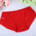 Bướm Ann Fen đồ lót, quần short màu đỏ của phụ nữ, giữa thắt lưng, màu đỏ lễ hội, năm mới, cặp vợ chồng, chúc may mắn, quần đùi boxer quần lót cặp đôi ngộ nghĩnh Cặp đôi