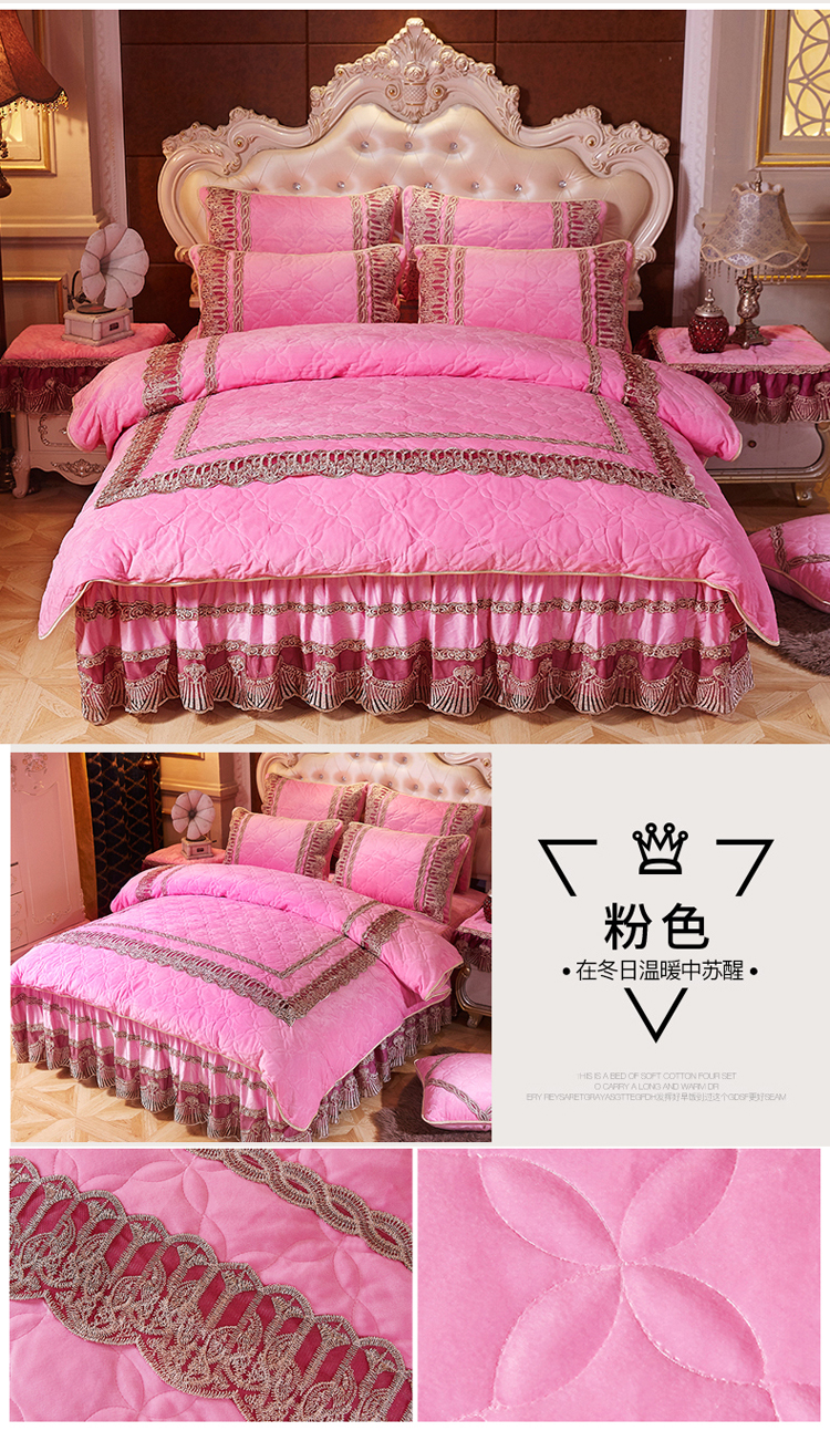 Lông châu Âu chăn bông pha lê quilt cover đơn mảnh đôi flannel nhung cộng với bông quilt chăn - Quilt Covers 	ruột chăn phao	