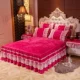 Yu Xuân pha lê châu Âu nhung bông giường váy dày nhung bedspread Leisifalai ren ngắn trải giường sang trọng để giữ ấm - Váy Petti váy giường đẹp	