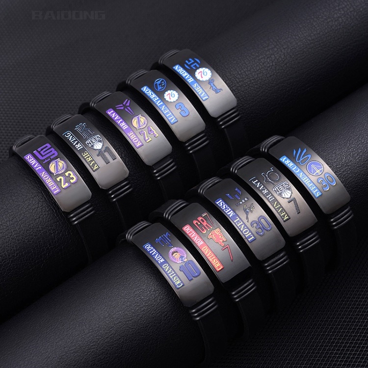 Basketball Wristband Kobe James Irving Durant Adjustable Silicone Bracelet Star Bracelet Basketball Wristband Kobe James Irving Durant Adjustable Silicone Bracelet Star Bracelet